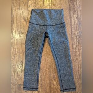 Lululemon Space Dye Charcoal Gray Crop Leggings Size 4